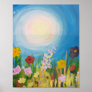 A meadow of wildflowers poster