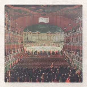 A Meal at the San Benedetto Theatre Glass Coaster