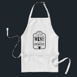 A Meal Without Wine is Called Breakfast Standard Apron<br><div class="desc">This fun design is ideal for wine lovers. It features the words “A meal without wine is called breakfast” in different fonts in black and white inside an ornate frame. The design has a modern look with a vintage twist. It makes a great gift for wine aficionados or wine connoisseurs....</div>