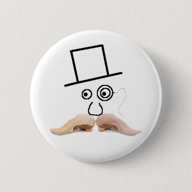A Meat Moustache Button (Front)