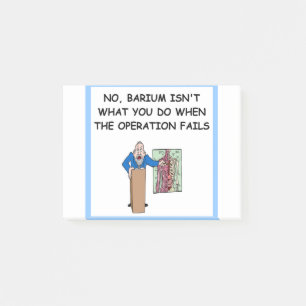 A med school joke post-it notes