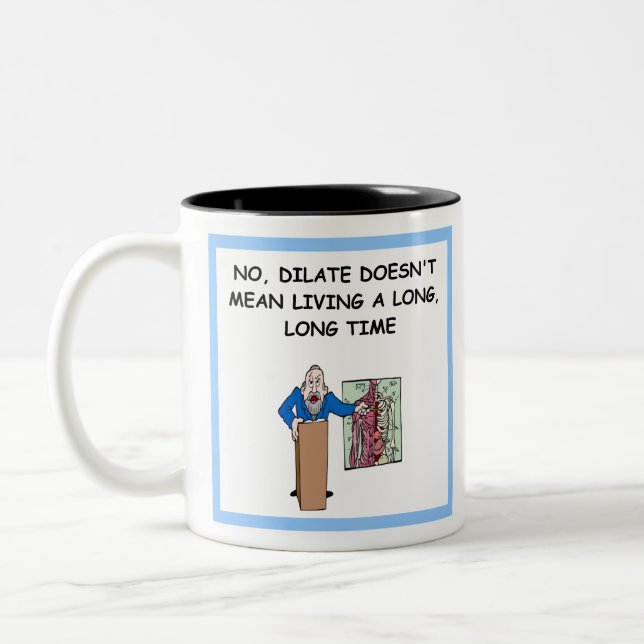 A med school joke Two-Tone coffee mug (Left)