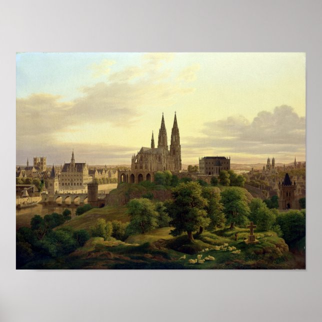 A Mediaeval Town in 1830, 1830 Poster (Front)