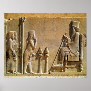 A Median officer paying homage to King Darius Poster