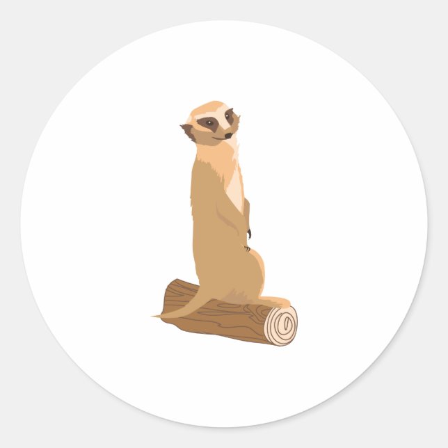 A Meerkat Classic Round Sticker (Front)