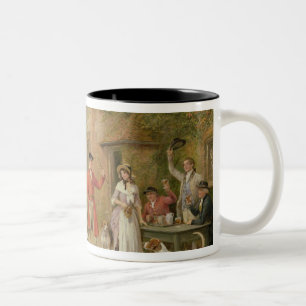 A Meeting at the Three Pigeons Two-Tone Coffee Mug