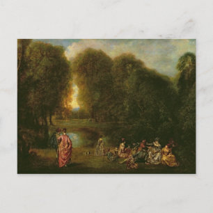 A Meeting in a Park Postcard