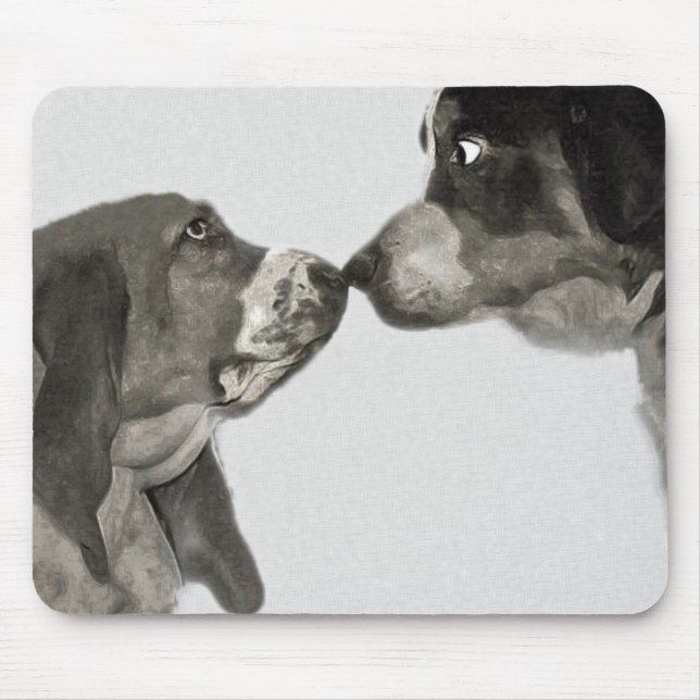 A Meeting of Noses Mouse Pad (Front)