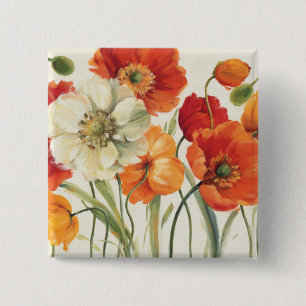 A Melody of Poppies 15 Cm Square Badge