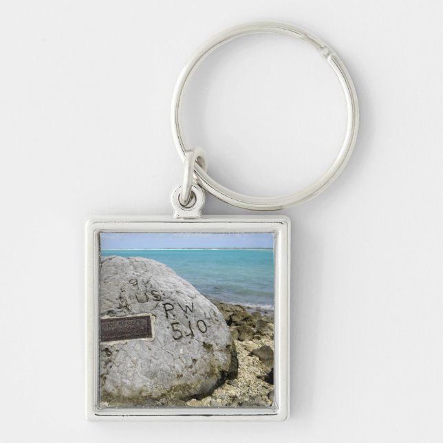 A memorial to prisoners of war on Wake Island Key Ring (Front)