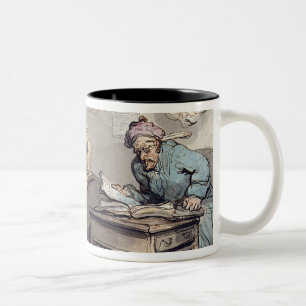 A Merchant's Office, 1789 (pen & ink and w/c over Two-Tone Coffee Mug