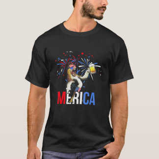 A-Merica Independence Day Chicken Beer Usa Flag 4t T-Shirt