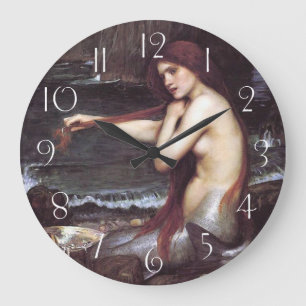 A Mermaid by J W Waterhouse, 1901 Large Clock