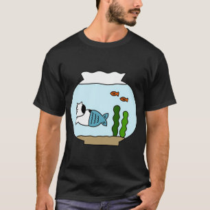 a mermaid Cat in a fishbowl T-Shirt