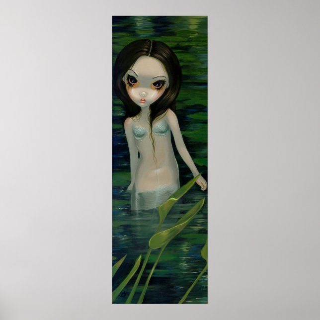 A Mermaid Emerges gothic fantasy Art Print (Front)