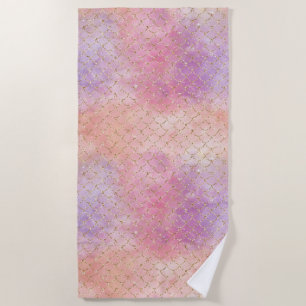 A Mermaid Galaxy Series Design 12 Beach Towel