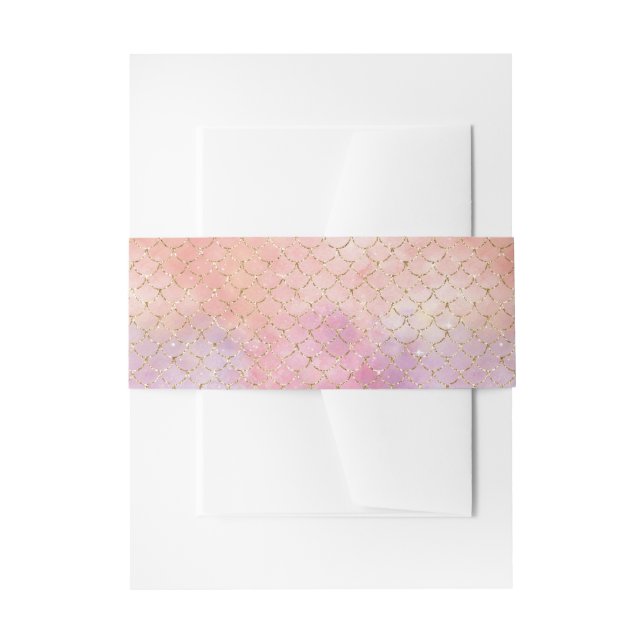 A Mermaid Galaxy Series Design 12 Invitation Belly Band (Front Example)