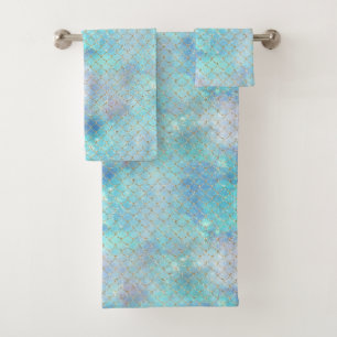 A Mermaid Galaxy Series Design 2   Bath Towel Set