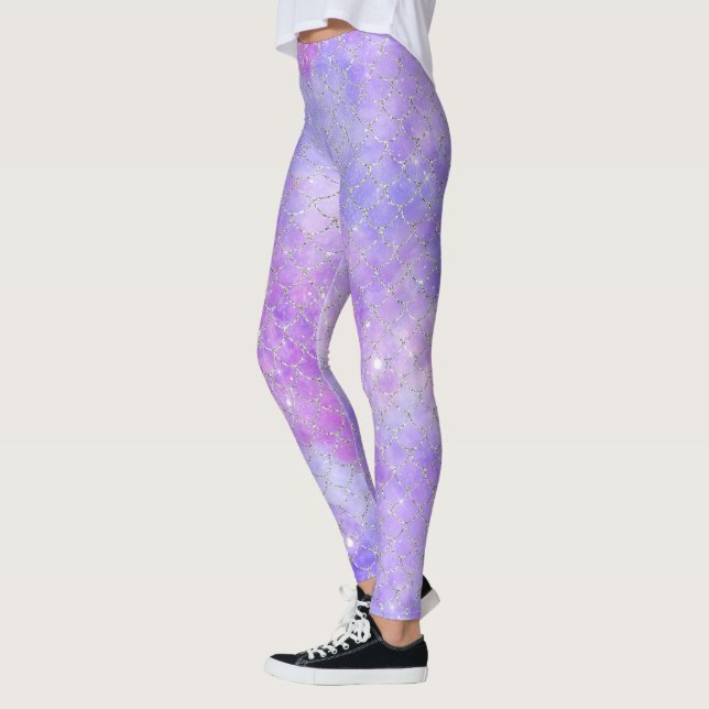 A Mermaid Galaxy Series Design 3 Leggings (Left)