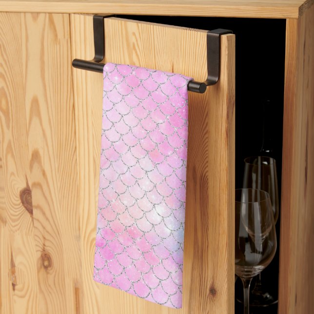 A Mermaid Galaxy Series Design 4  Tea Towel (Thirds Fold)