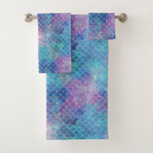 A Mermaid Galaxy Series Design 9 Bath Towel Set