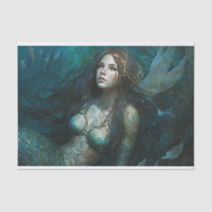A Mermaid in the Ocean Tissue Paper