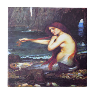 A Mermaid John William Waterhouse Ceramic Tile