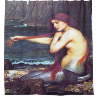 A Mermaid John William Waterhouse Shower Curtain
