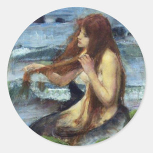A Mermaid (study) Classic Round Sticker