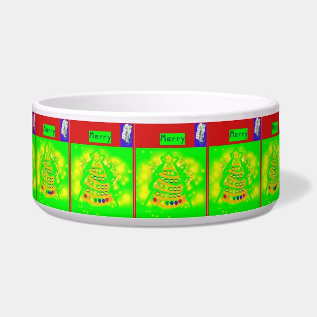 A Merry Ceramic Pet Bowl (Front)