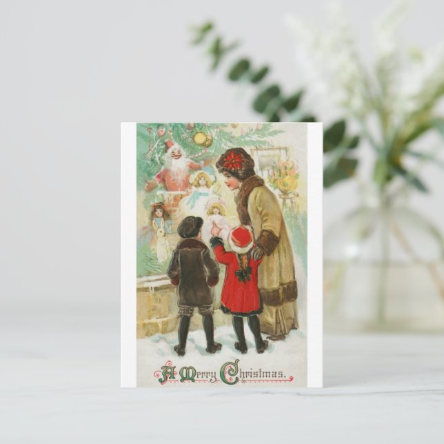 A Merry Christmas (1912) Postcard – Vintage (Standing Front)