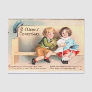 A Merry Christmas by Ellen Clapsaddle Tissue Paper