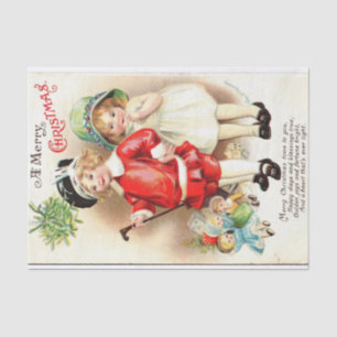 A Merry Christmas by Ellen Clapsaddle Tissue Paper
