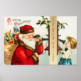 A Merry Christmas (ca.1900s) santa Poster