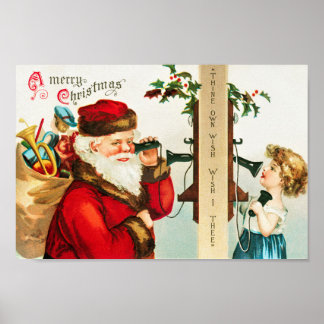 A Merry Christmas (ca.1900s) santa Poster