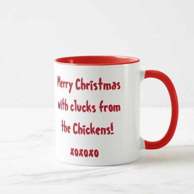 A Merry Christmas Chickens Mug! Mug (Right)