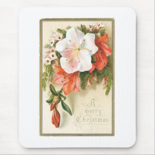 A Merry Christmas Flower Mouse Pad