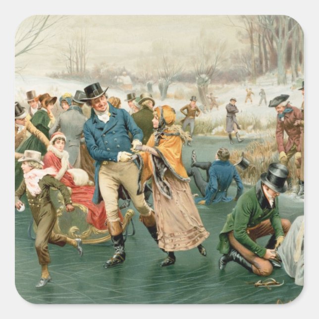 A Merry Christmas, from the Pears Annual, 1907 Square Sticker (Front)