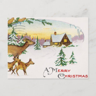 A Merry Christmas Holiday Postcard