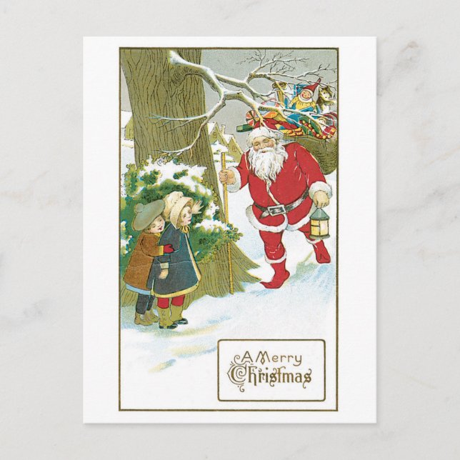 A Merry Christmas Holiday Postcard (Front)