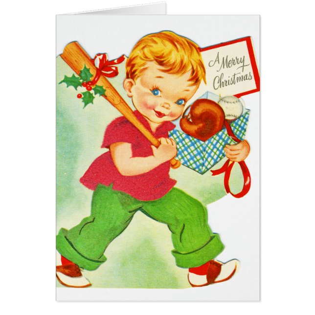 A Merry Christmas Little Boy Santa Claus Christmas (Front)