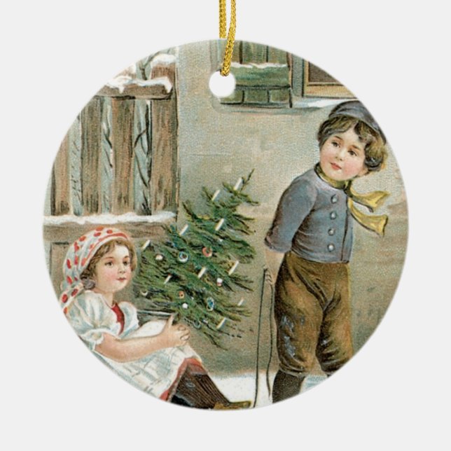 A Merry Christmas to You! Ceramic Ornament (Front)