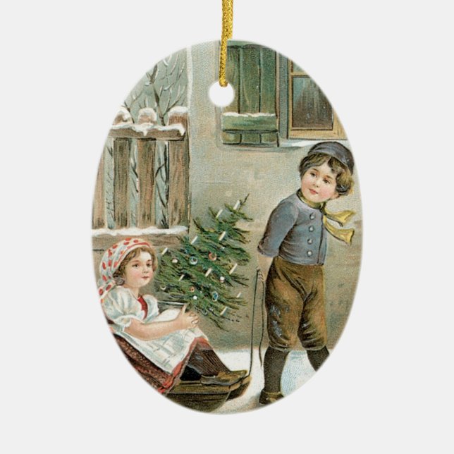 A Merry Christmas to You! Ceramic Tree Decoration (Front)