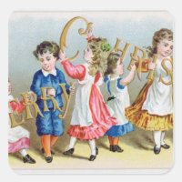 A Merry Christmas', Victorian postcard