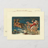 A Merry Christmas Vintage Santa Holiday Postcard (Front/Back)