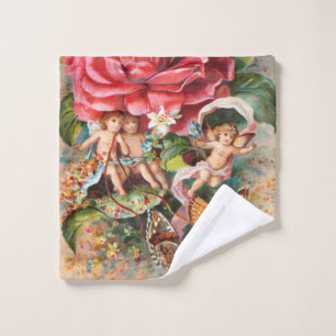 A Merry Christmas-Vintage Victorian era Postcard Wash Cloth