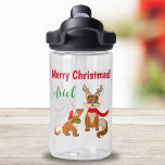 A Merry Christmas With Momma Fox And Baby Fox Water Bottle<br><div class="desc">Get into the holiday spirit with our Woodland Christmas Water Bottle! Mama and Baby Fox are all set for festivities. Personalise it for your little one!</div>