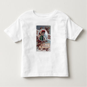 A Merry ChristmasKid in Winter Apparel Toddler T-Shirt
