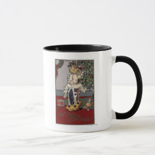 A Merry ChristmasKid on a Rocking Horse Mug