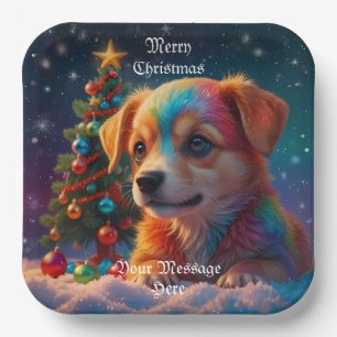 A Merry Festive Christmas Holiday Paper Plate